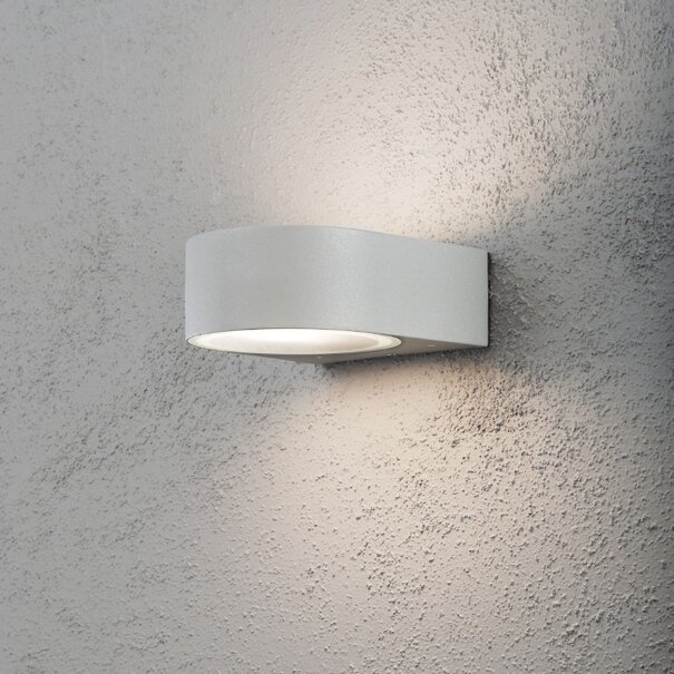 Konstsmide Moderne buiten wandlamp Teramo 1-lichts grijs