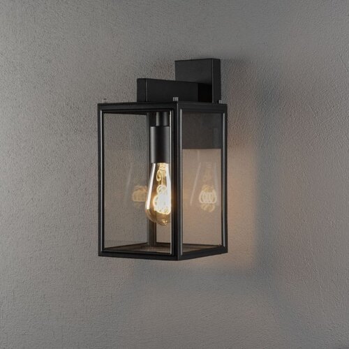 Moderne buiten wandlamp Carpi 33 cm zwart