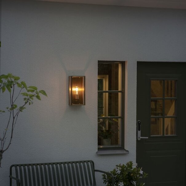 Konstsmide Moderne buiten wandlamp Carpi 40 cm zwart brons