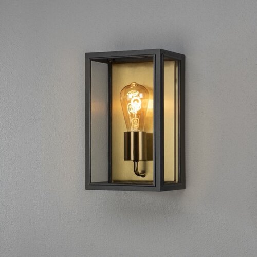 Moderne buiten wandlamp Carpi 30 cm zwart brons