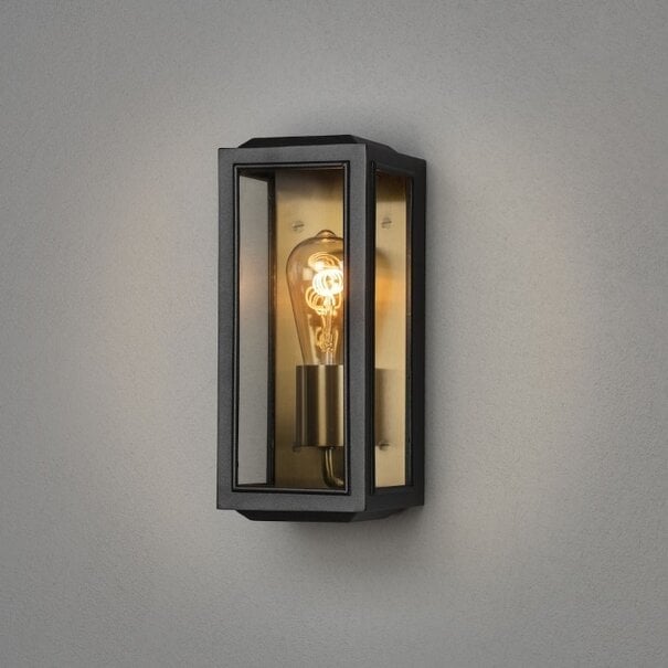 Konstsmide Moderne buiten wandlamp Carpi 18 cm zwart brons