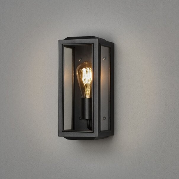 Konstsmide Moderne buiten wandlamp Carpi 18 cm zwart