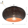 BelaLuz Industriële plafondlamp Cambal 1-lichts zwart bruin