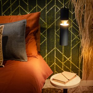 ETH Moderne hanglamp Pencil 2-lichts mat zwart