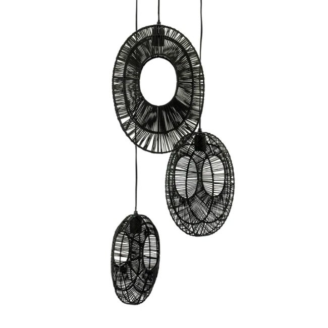By Boo Pendant lamp Ovo cluster round - black