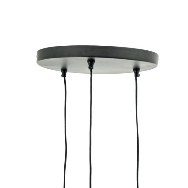 By Boo Landelijke - Ibiza Stijl - Hanglamp - Naturel - 3 Lichts - Ovo