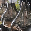 BelaLuz Moderne hanglamp Aura 3-lichts met gedeukt smoke glas