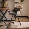 BelaLuz Moderne Barstoel Turn antraciet velour velvet draaibaar