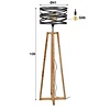 BelaLuz Landelijke vloerlamp Morgan Ø40 cm bruin