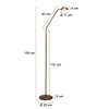 Mexlite Klassieke vloerlamp Anna LED brons