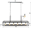 BelaLuz Industriële Moderne Hanglamp Baro 6-lichts Bar Lamp charcoal