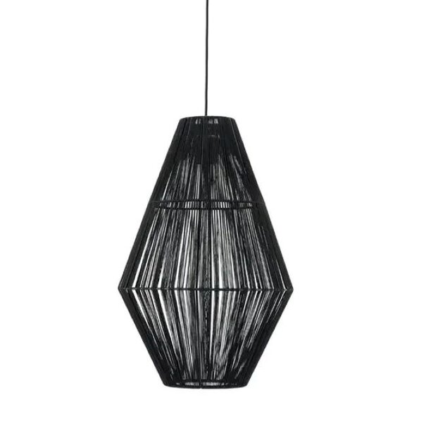 By Boo Landelijke - Ibiza Stijl - Hanglamp - Zwart - 1 Lichts - Aya 2