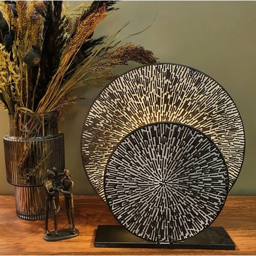 Industriële Moderne tafellamp Altin 1-lichts zwart