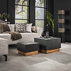 BelaLuz Industriële Landelijke salontafel Durban 2 set acaciahout