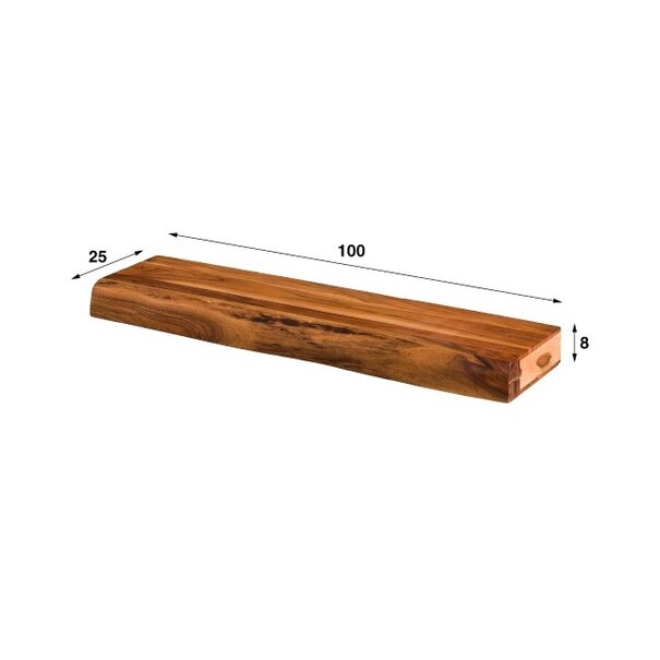 BelaLuz Landelijke - Wandplank - Acaciahout - Boomstam - 100 cm - Gaia