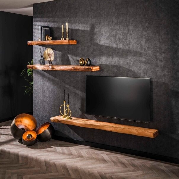 BelaLuz Landelijke Wandplank Gaia 100 cm acaciahout