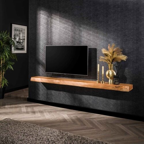 Landelijke Wandplank Gaia 200 cm acaciahout