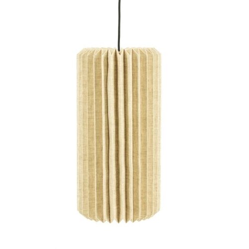 Landelijke Japandi hanglamp Zuki 1 1-lichts naturel