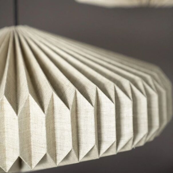 By-Boo Landelijke Japandi hanglamp Zuki 2 1-lichts naturel