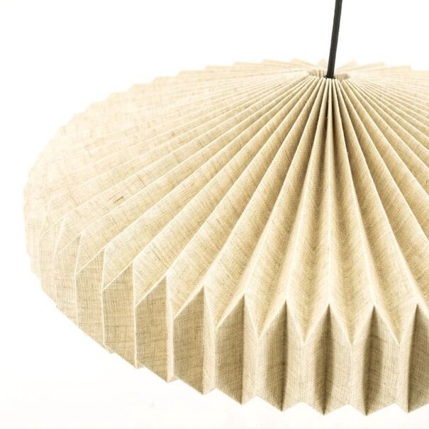By-Boo Landelijke Japandi hanglamp Zuki 2 1-lichts naturel