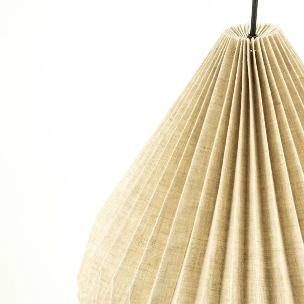 By-Boo Landelijke Japandi hanglamp Zuki 3 1-lichts naturel
