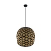 BelaLuz Landelijke Ibiza Stijl hanglamp Lexie Ø38 cm naturel