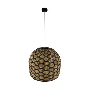 BelaLuz Landelijke Ibiza Stijl hanglamp Lexie Ø38 cm naturel
