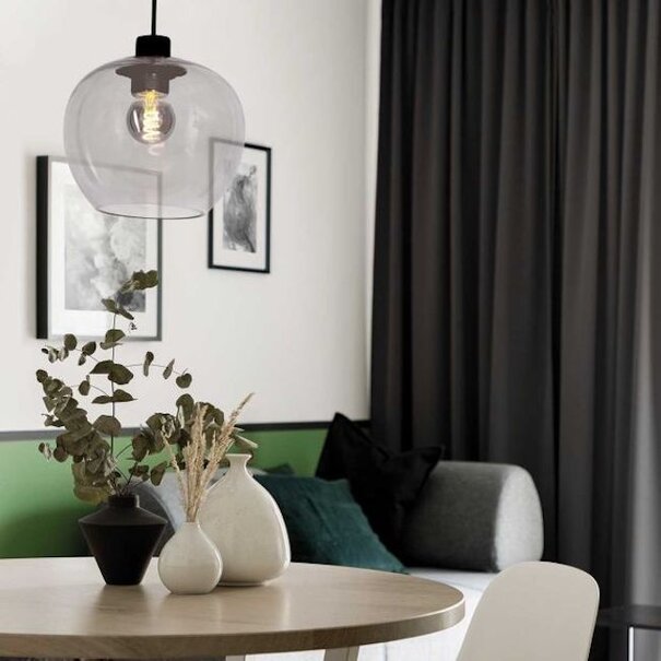 Steinhauer Moderne - Hanglamp - Zwarte Smoke - 1 Lichts - Lotus