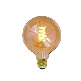 LED 8W  9,5 cm bol amber, dim to warm 2700-2200 K