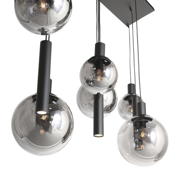 Steinhauer Moderne - Hotel Chique - Hanglamp - 9 lichts - Zwart - Kokers - Bollique