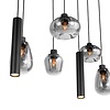 Steinhauer Design Hotel Chique hanglamp Reflexion 9-lichts zwart met smoke glas