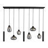 Steinhauer Design Hotel Chique hanglamp Reflexion 9-lichts zwart met smoke glas