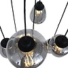 Steinhauer Hotel Chique hanglamp Reflexion 7-lichts zwart met smoke glas