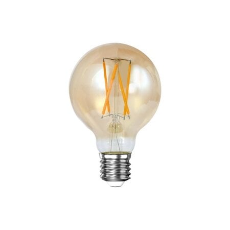 BelaLuz Lichtbron E27 LED 6W Ø7 cm Bol Filament Amber Dimbaar