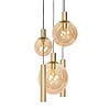 Steinhauer Hotel Chique hanglamp Bollique 5-lichts getrapt koker met amber glas