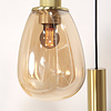 Steinhauer Design Hotel Chique hanglamp Reflexion 9-lichts goud met amber glas