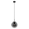 Steinhauer Hotel Chique hanglamp Bollique 1-licht Ø25 cm zwart met smoke glas
