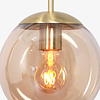 Steinhauer Hotel Chique hanglamp Bollique 1-licht Ø20 cm goud met amber glas