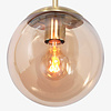 Steinhauer Hotel Chique hanglamp Bollique 1-licht Ø20 cm goud met amber glas
