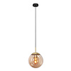 Steinhauer Hotel Chique hanglamp Bollique 1-licht Ø20 cm goud met amber glas