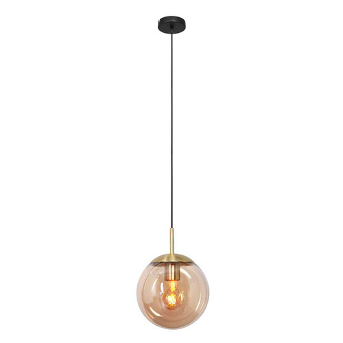 Hotel Chique hanglamp Bollique 1-licht Ø20 cm goud met amber glas
