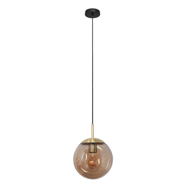 Steinhauer Hotel Chique hanglamp Bollique 1-licht Ø20 cm goud met amber glas