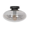 Steinhauer Hotel Chique plafondlamp Reflexion 1-lichts Ø30 cm zwart met smoke glas