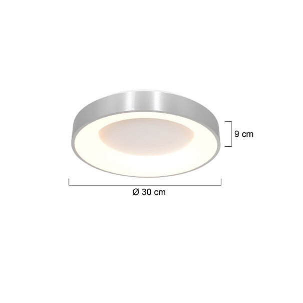 Steinhauer Moderne plafondlamp Ringlede Ø30 cm Zilver