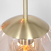 Steinhauer Moderne hanglamp Bollique 5-lichts goud met amber glas