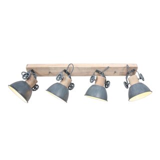 Opbouwspot Gearwood 4-lichts grijs