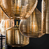 BelaLuz Klassieke Hotel Chique hanglamp Warp 7-lichts goud met amber glas