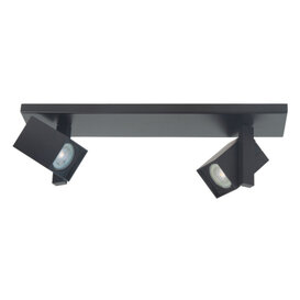 Opbouwspot Oslo 2-lichts zwart