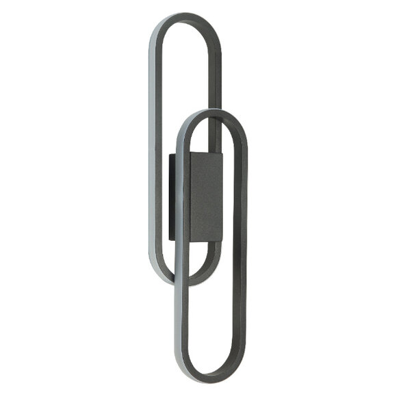 Highlight Moderne Design wandlamp Anello 1-lichts 50 cm zwart