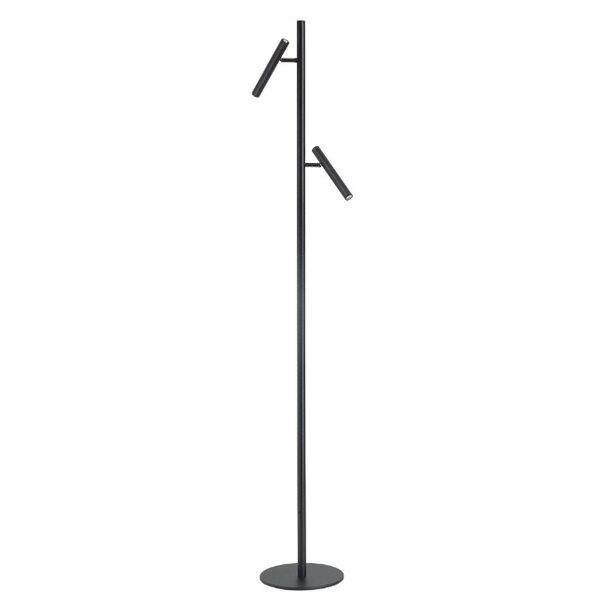 Highlight Moderne Industriële vloerlamp Nero 2-lichts zwart